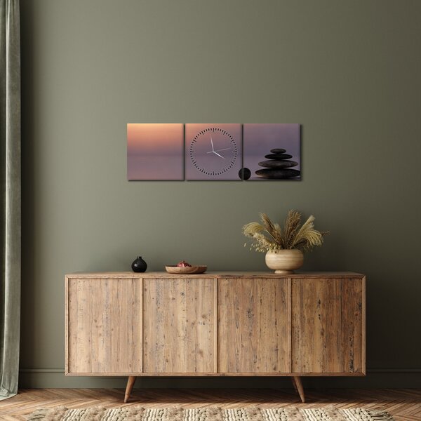 Tablou - Echilibru (cu ceas) (90x30 cm)
