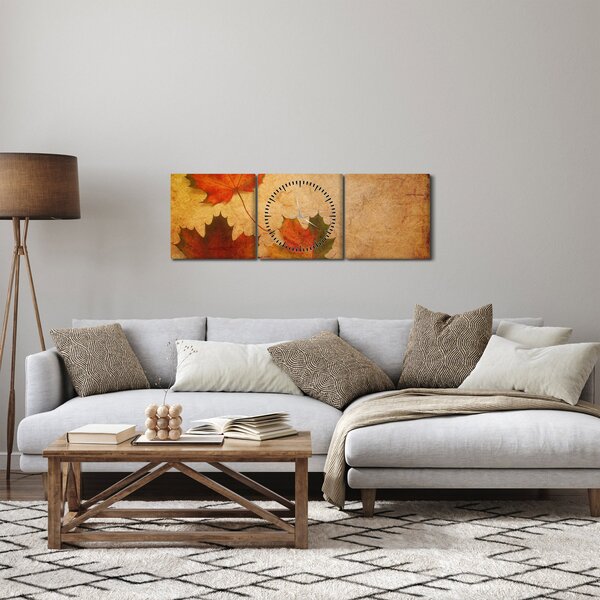 Tablou - Peisaj de toamnă (cu ceas) (90x30 cm)
