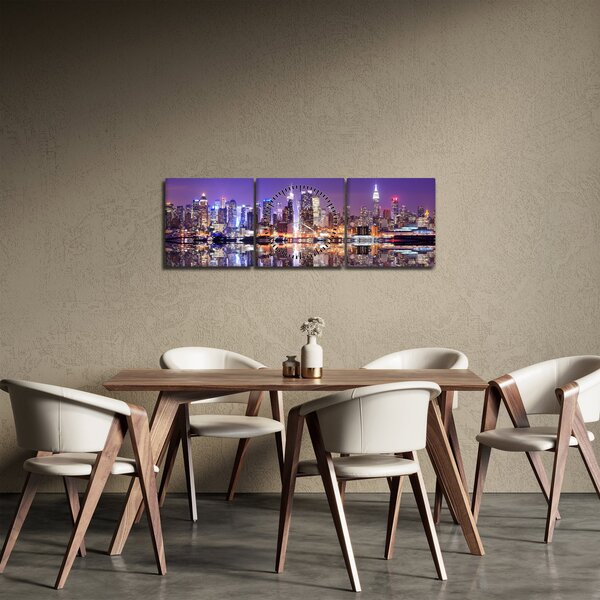 Tablou - Manhattan (cu ceas) (90x30 cm)