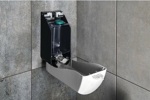 Distribuitor de săpun lichid AQUALINE 1319-73montat pe perete Emiko 1000 ml, alb