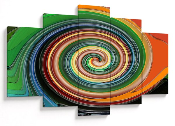 Tablou abstract - spirala colorata (150x105 cm)