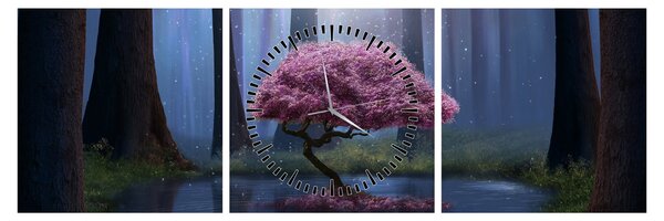 Tablou - Noapte magică (cu ceas) (90x30 cm)