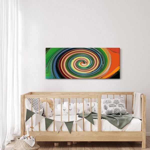 Tablou abstract - spirala colorata (120x50 cm)