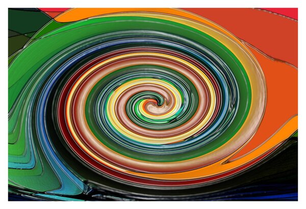 Tablou abstract - spirala colorata (90x60 cm)