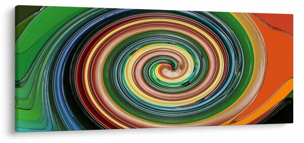 Tablou abstract - spirala colorata (120x50 cm)