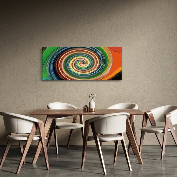 Tablou abstract - spirala colorata (120x50 cm)