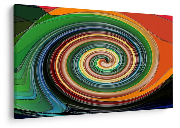 Tablou abstract - spirala colorata (90x60 cm)