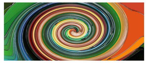 Tablou abstract - spirala colorata (120x50 cm)