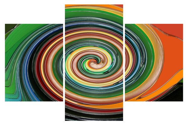Tablou abstract - spirala colorata (90x60 cm)
