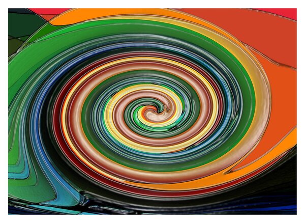 Tablou abstract - spirala colorata (70x50 cm)