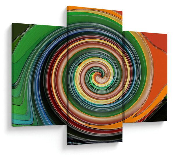 Tablou abstract - spirala colorata (90x60 cm)