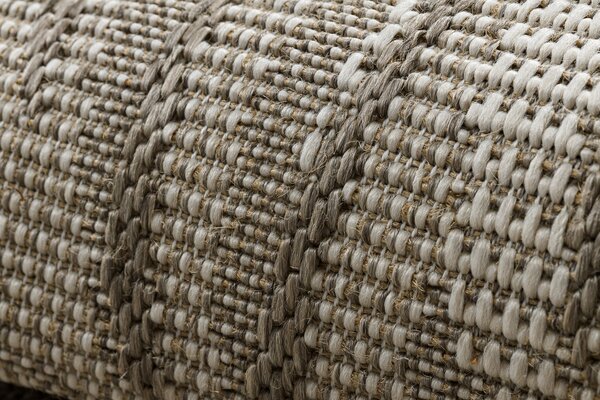 Covor sisal Floorlux 20504 Frunze gri si şampanie Junglă