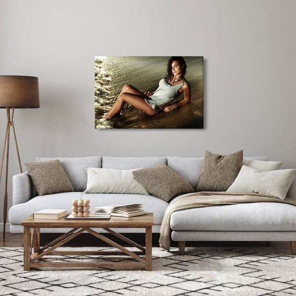 Tablou cu femeie pe plajă (90x60 cm)