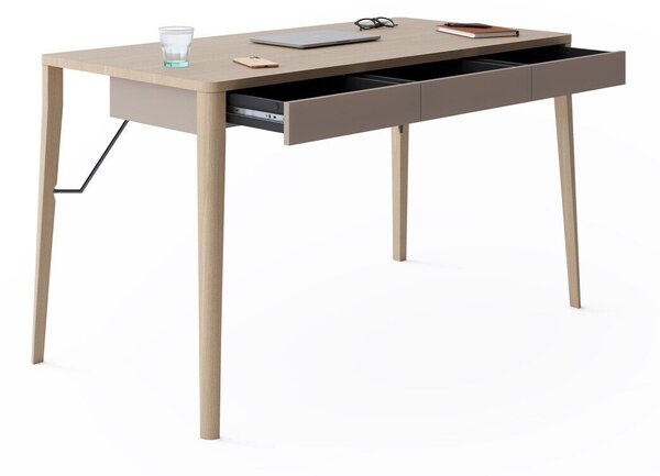 Birou Fresno 156Cu sertare, 8x14x7cm, Stejar