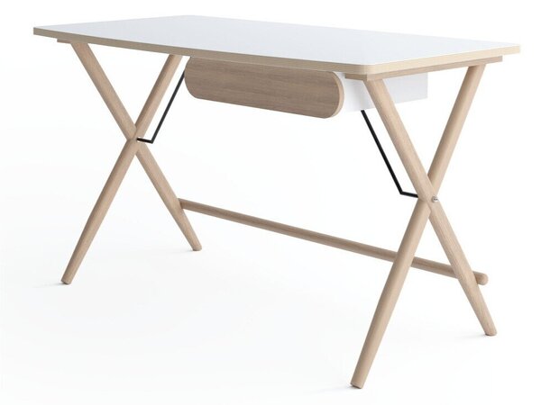 Birou Fresno 157Cu sertare, 8x14x7cm, Stejar, Alb