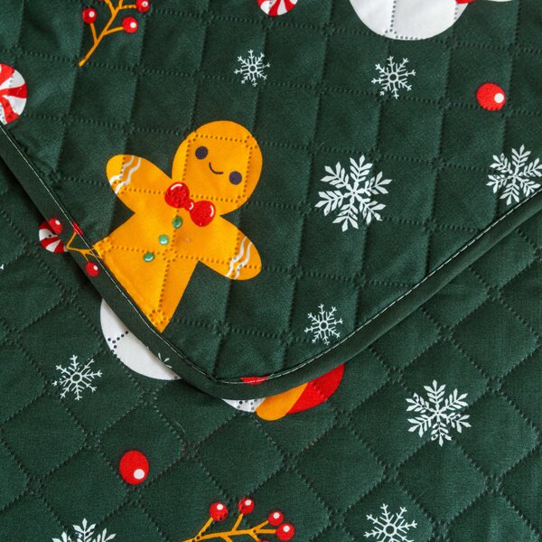 Set cadou pentru dormitor SNOWMAN AND GINGERBREAD, verde