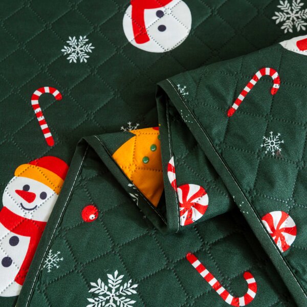 Set cadou pentru dormitor SNOWMAN AND GINGERBREAD, verde