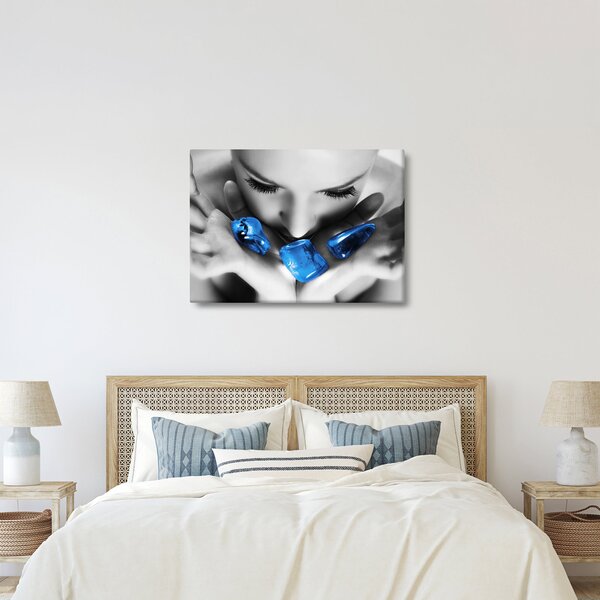 Tablou cu portretul femeii cu pietre (70x50 cm)
