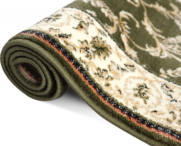 Traversa Hol, Model Lotos, Festonata, Latime 150 cm, Verde 150 x 300