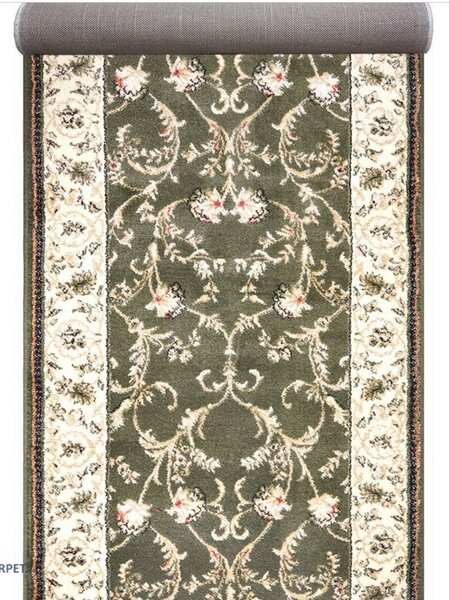 Traversa Hol, Model Lotos, Festonata, Latime 150 cm, Verde 150 x 300