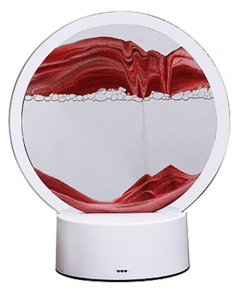 Clepsidra decorativa cu nisip miscator 25 cm ROSU