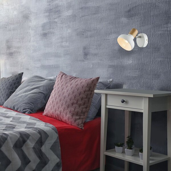 Rabalux Holly lampă de perete 1x40 W alb-lemn 5943
