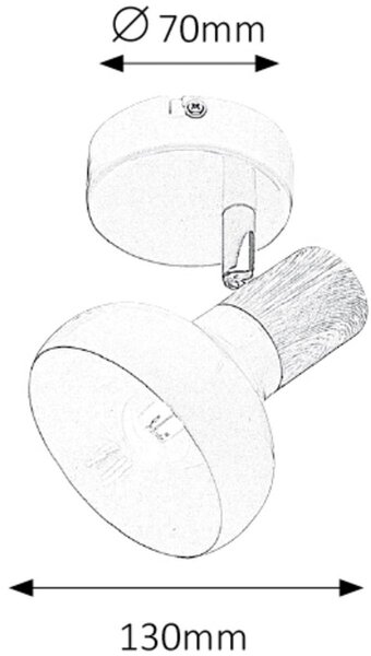 Rabalux Holly lampă de perete 1x40 W alb-lemn 5943