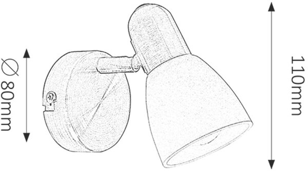 Rabalux Soma lampă de perete 1x40 W alb-maro 6306