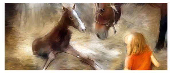Tablou - Bine ai venit, căluțul mic (120x50 cm)