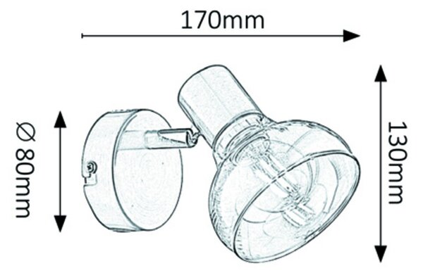 Rabalux Holly lampă de perete 1x40 W alamă-chihlimbar 5546