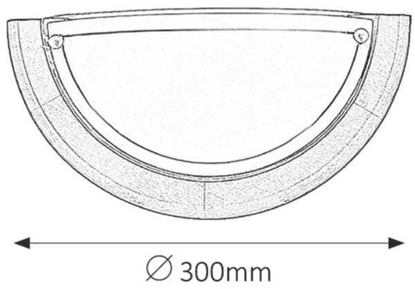 Rabalux Ufo lampă de perete 1x60 W lemn-sticlă opal 5407