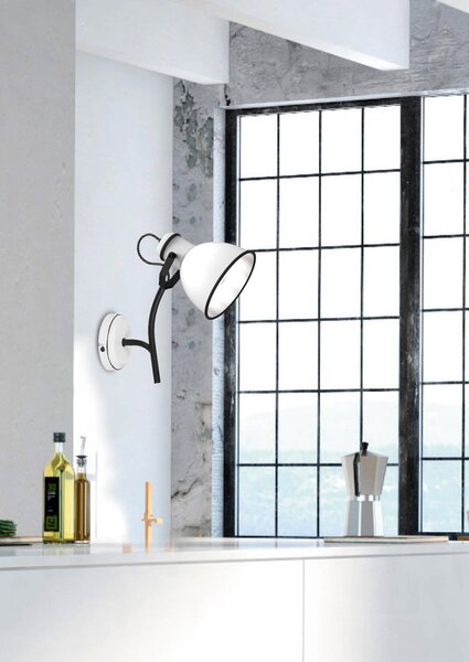 Candellux Zumba lampă de perete 1x40 W alb-negru 91-72122