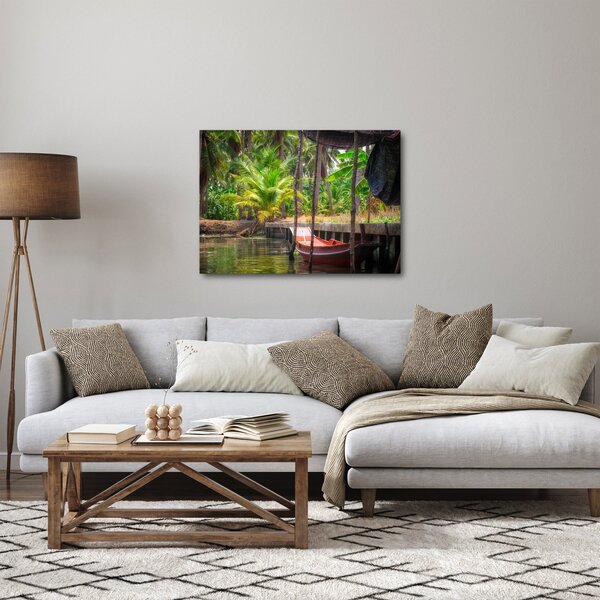Tablou - Nava din lemn în canal , Thailand (70x50 cm)