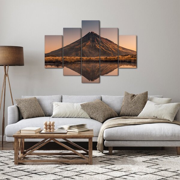 Tablou oglindirea muntelui Taranaki, Noua Zeelanda (150x105 cm)