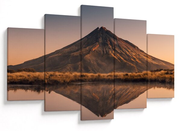 Tablou oglindirea muntelui Taranaki, Noua Zeelanda (150x105 cm)