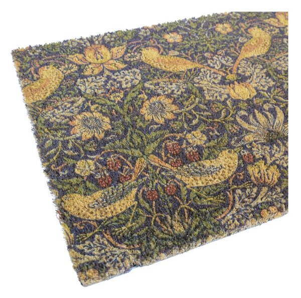 Covoraș de intrare din fibre de nucă de cocos 40x60 cm William Morris Strawberry Thief – Artsy Doormats