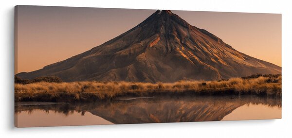 Tablou oglindirea muntelui Taranaki, Noua Zeelanda (120x50 cm)