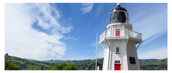 Tablou cu farurile Akaroa, Nooua Zeelanda (120x50 cm)