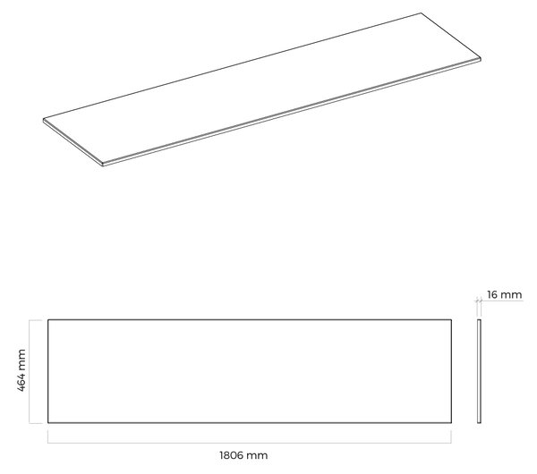 Oltens Vernal blat 180.6x46.4 cm alb 63009000