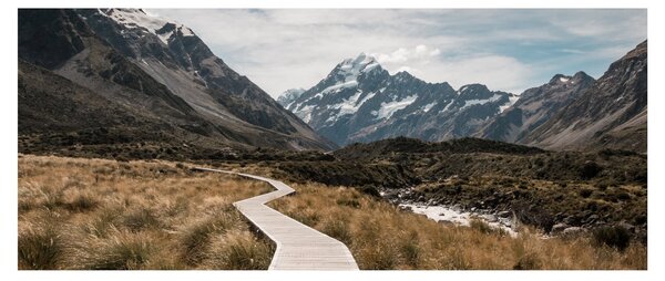 Tablou - Poteca în valea muntelui Mt. Cook (120x50 cm)