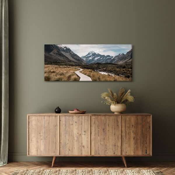 Tablou - Poteca în valea muntelui Mt. Cook (120x50 cm)