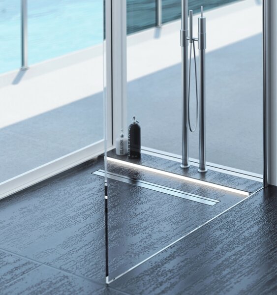 ACO ShowerDrain C Black plintă în pantă pentru scurgere liniară 149 cm negru 9010.91.42