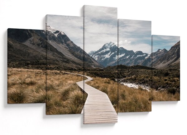 Tablou - Poteca în valea muntelui Mt. Cook (150x105 cm)