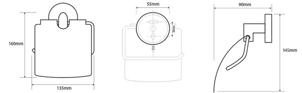 Suport pentru hârtie igienică SAPHO XS701 X-Steel cu capac, din oțel inoxidabil periat