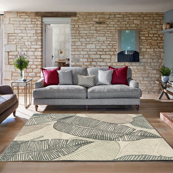 Covor Frunze 18101-130, Marime 120 x 170 cm, Multicolor, Inaltime Fir 8 mm, Antialergic, Polipropilena, Living, Dormitor, Sufragerie, Birou 120 x 170