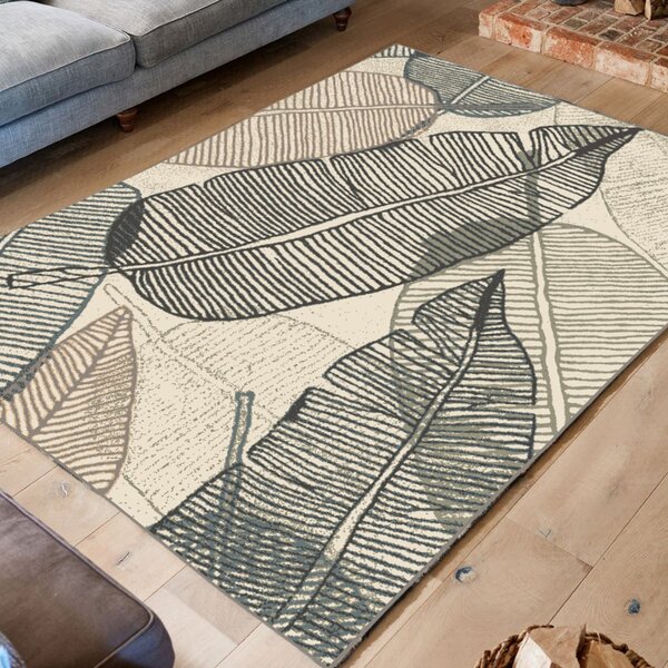 Covor Frunze 18101-130, Marime 120 x 170 cm, Multicolor, Inaltime Fir 8 mm, Antialergic, Polipropilena, Living, Dormitor, Sufragerie, Birou 120 x 170