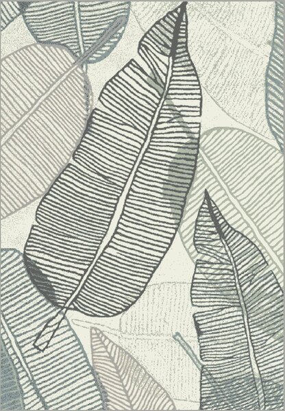 Covor Frunze 18101-130, Marime 120 x 170 cm, Multicolor, Inaltime Fir 8 mm, Antialergic, Polipropilena, Living, Dormitor, Sufragerie, Birou 120 x 170
