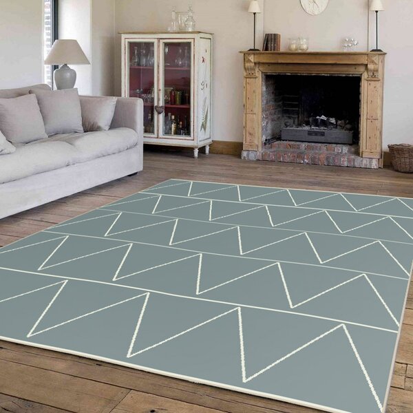 Covor Scandinav 18002-119, Marime 120 x 170 cm, Albastru, Inaltime Fir 8 mm, Antialergic, Polipropilena, Living, Dormitor, Sufragerie, Birou 120 x 170