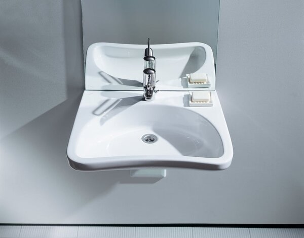 Roca Access Dostępna Łazienka lavoar 66x55 cm clasică pentru persoane cu dizabilități alb luciu A32723500P