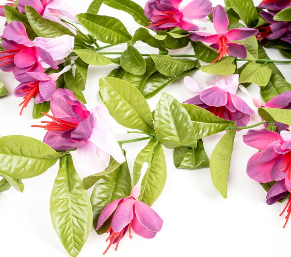 Floare artificială Fuchsia suspendată, în. 70 cm